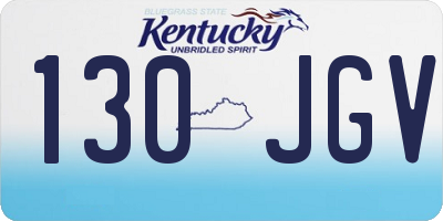 KY license plate 130JGV
