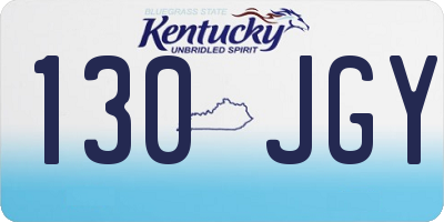 KY license plate 130JGY
