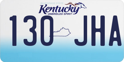 KY license plate 130JHA