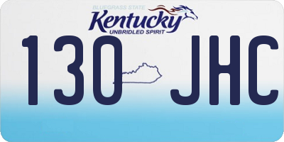 KY license plate 130JHC