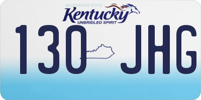 KY license plate 130JHG