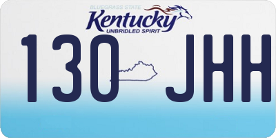 KY license plate 130JHH