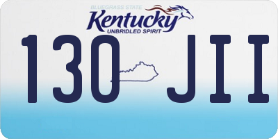 KY license plate 130JII