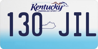 KY license plate 130JIL