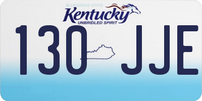 KY license plate 130JJE