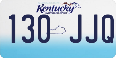 KY license plate 130JJQ