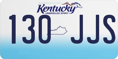 KY license plate 130JJS