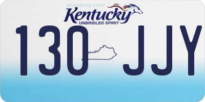 KY license plate 130JJY