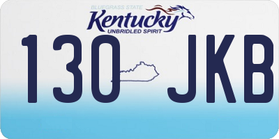 KY license plate 130JKB