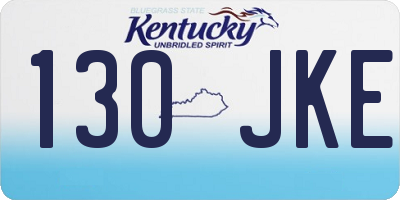KY license plate 130JKE