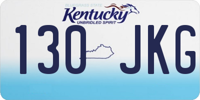 KY license plate 130JKG