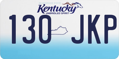 KY license plate 130JKP