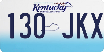 KY license plate 130JKX