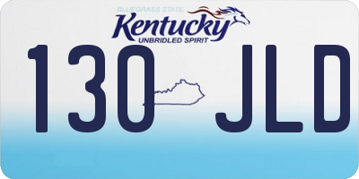 KY license plate 130JLD