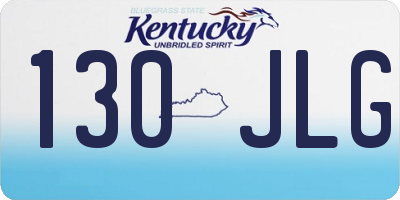 KY license plate 130JLG