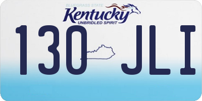 KY license plate 130JLI
