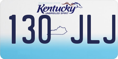 KY license plate 130JLJ