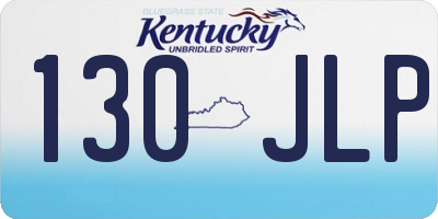 KY license plate 130JLP