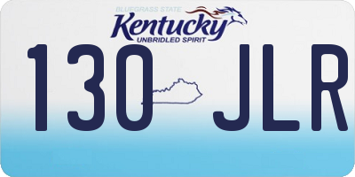 KY license plate 130JLR