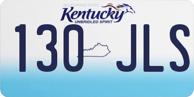 KY license plate 130JLS