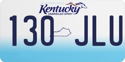 KY license plate 130JLU