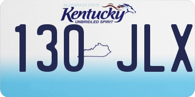 KY license plate 130JLX