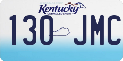 KY license plate 130JMC