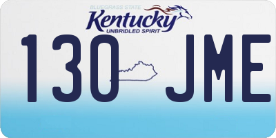 KY license plate 130JME