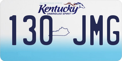 KY license plate 130JMG