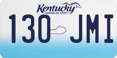 KY license plate 130JMI