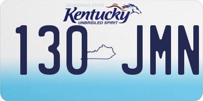 KY license plate 130JMN
