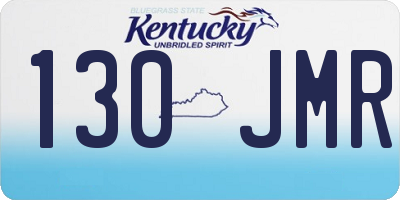 KY license plate 130JMR
