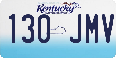 KY license plate 130JMV