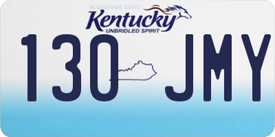 KY license plate 130JMY