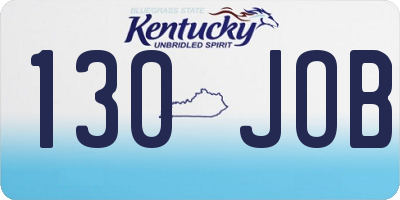 KY license plate 130JOB