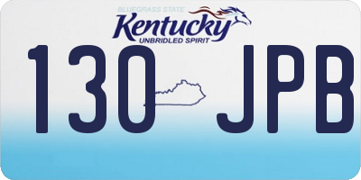 KY license plate 130JPB
