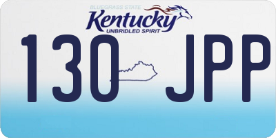 KY license plate 130JPP