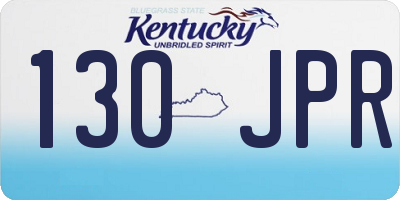 KY license plate 130JPR