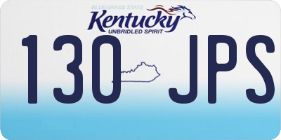 KY license plate 130JPS