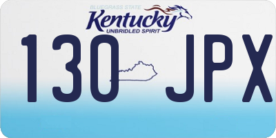 KY license plate 130JPX