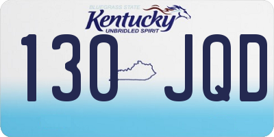 KY license plate 130JQD
