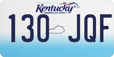 KY license plate 130JQF