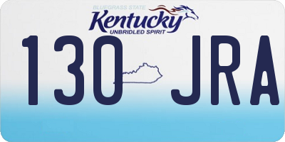 KY license plate 130JRA