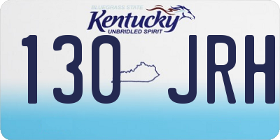 KY license plate 130JRH