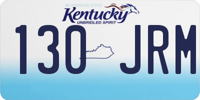 KY license plate 130JRM