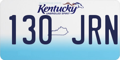 KY license plate 130JRN