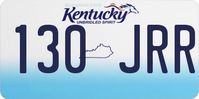 KY license plate 130JRR