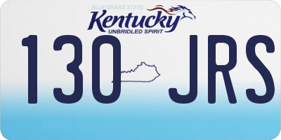 KY license plate 130JRS