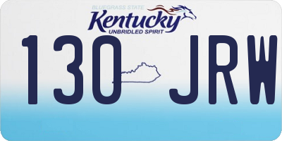KY license plate 130JRW