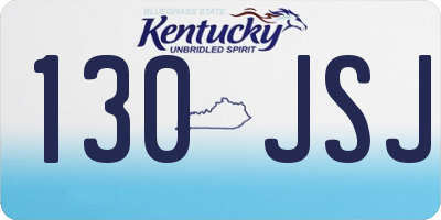 KY license plate 130JSJ